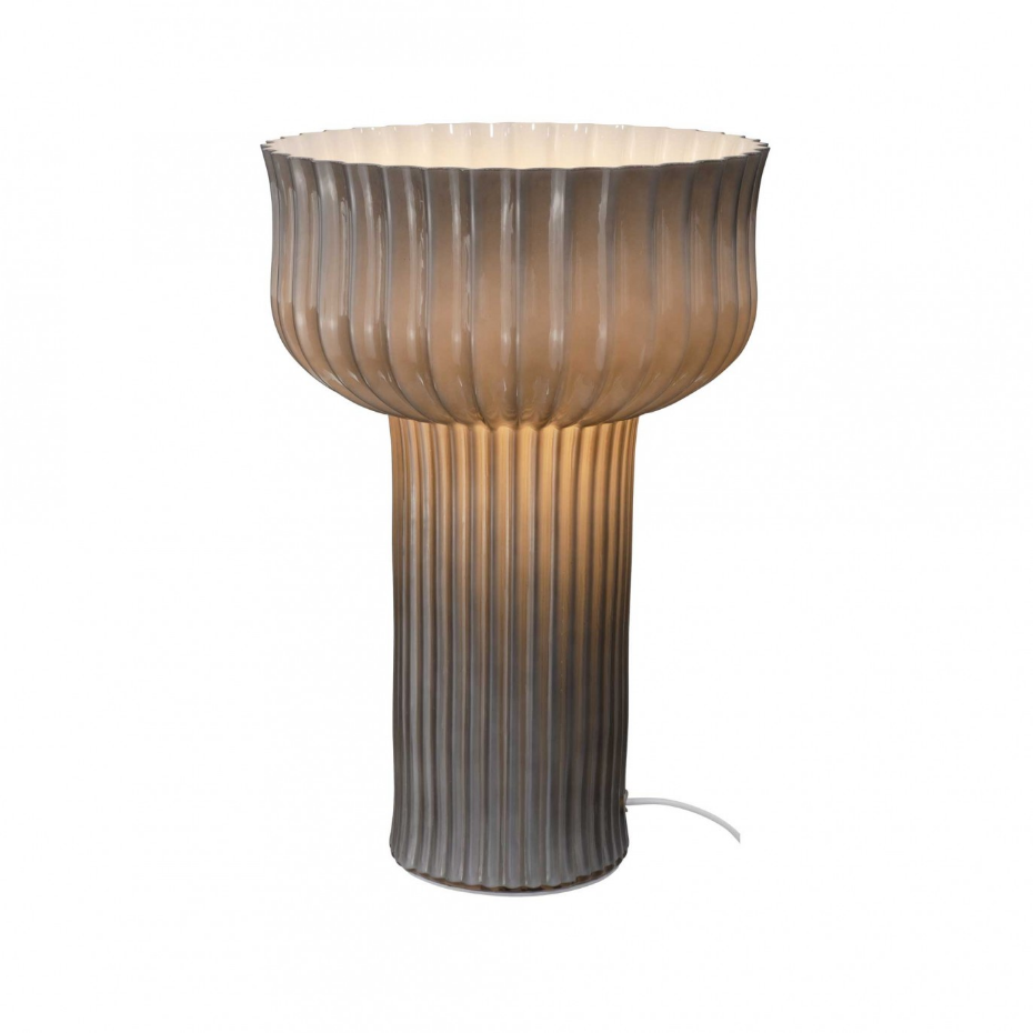 Lampe à poser en verre strié, NEMONE