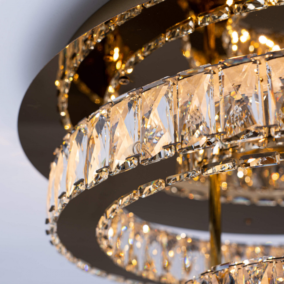 Plafonnier LED anneaux cristal - DIEZ