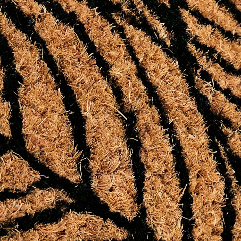 Paillasson fibre de coco motif feuilles - NERVURE
