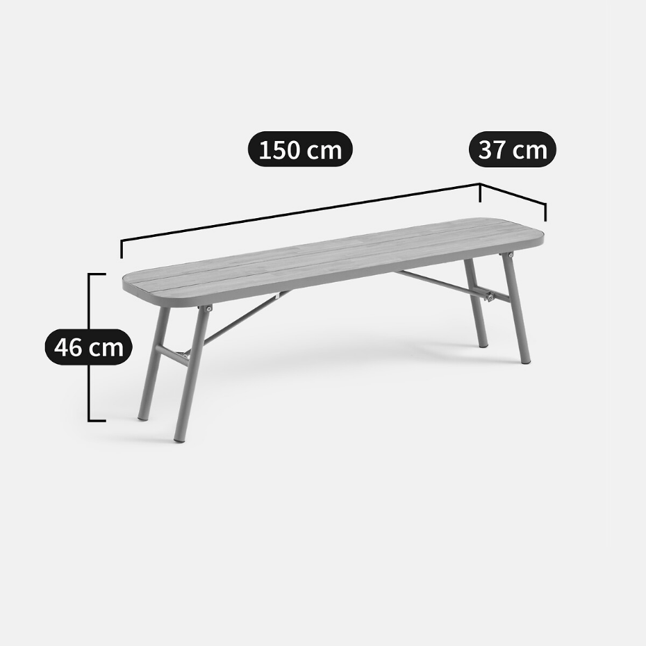 Banc de jardin, pliable, en acacia, HANSO
