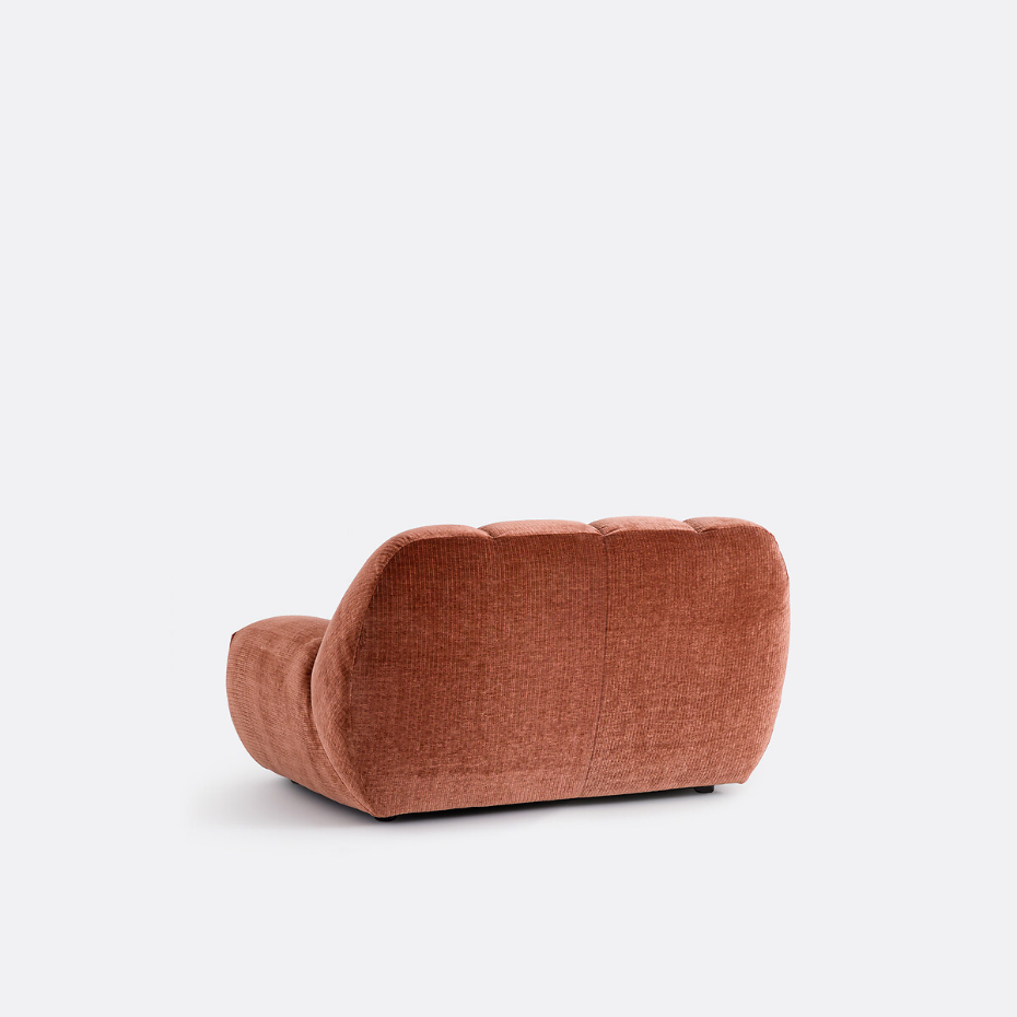 Fauteuil XL, velours côtelé vintage, Nuria