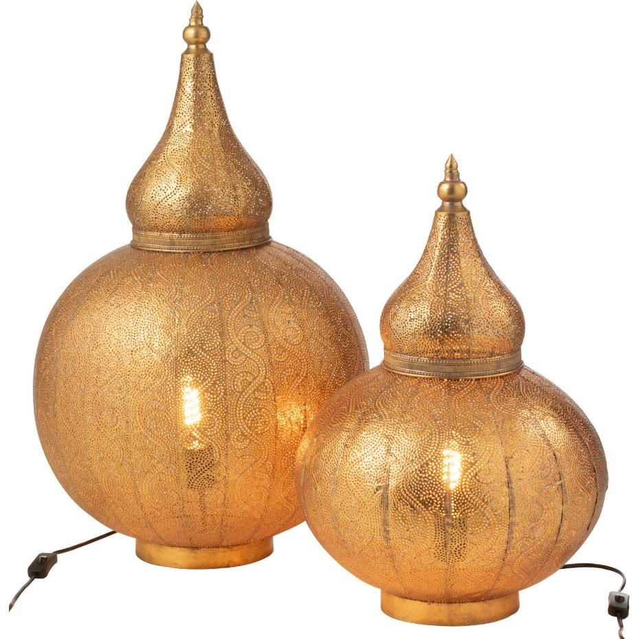 Lampe orientale en métal forme organique