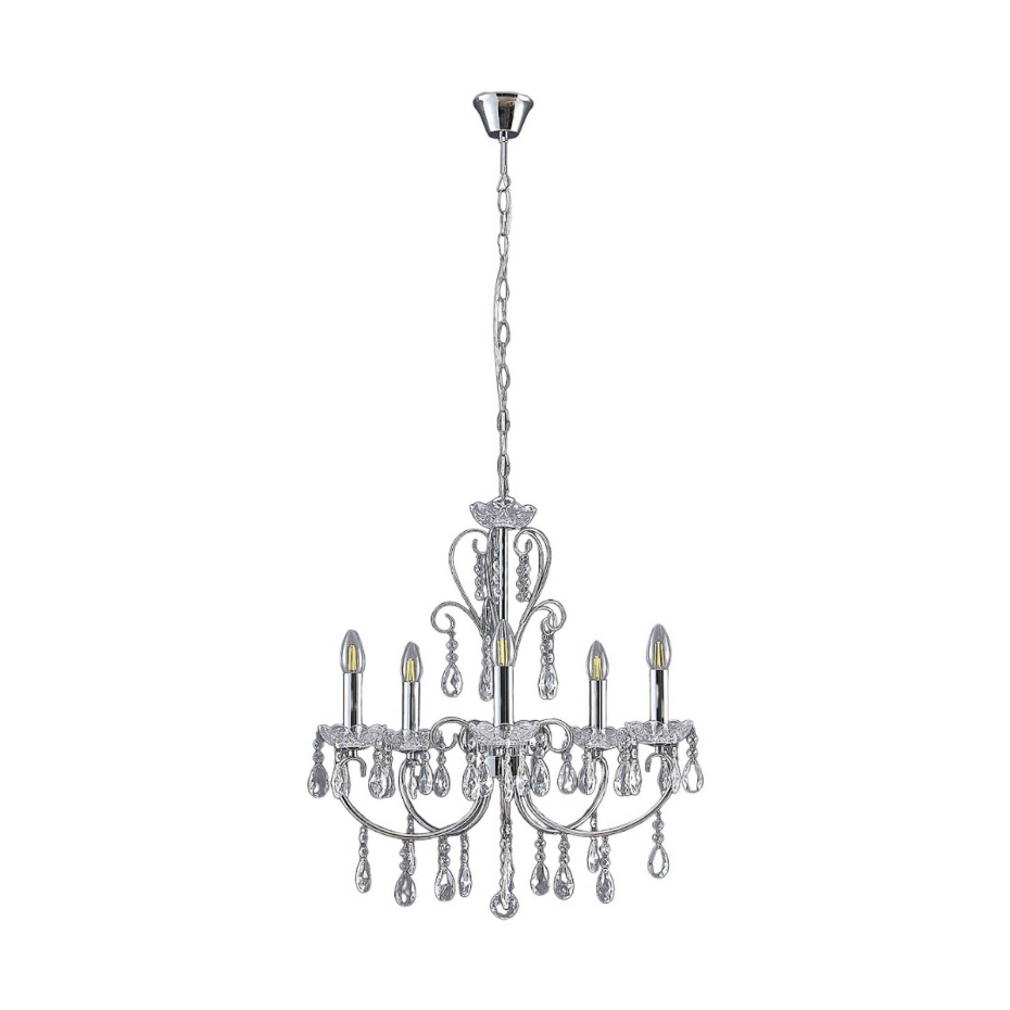 Lustre en cristal en métal, Solveig