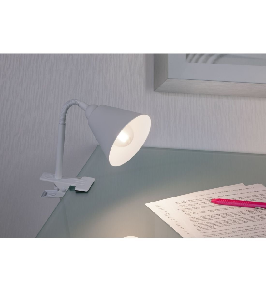 Spot pince flexible vitis métal blanc