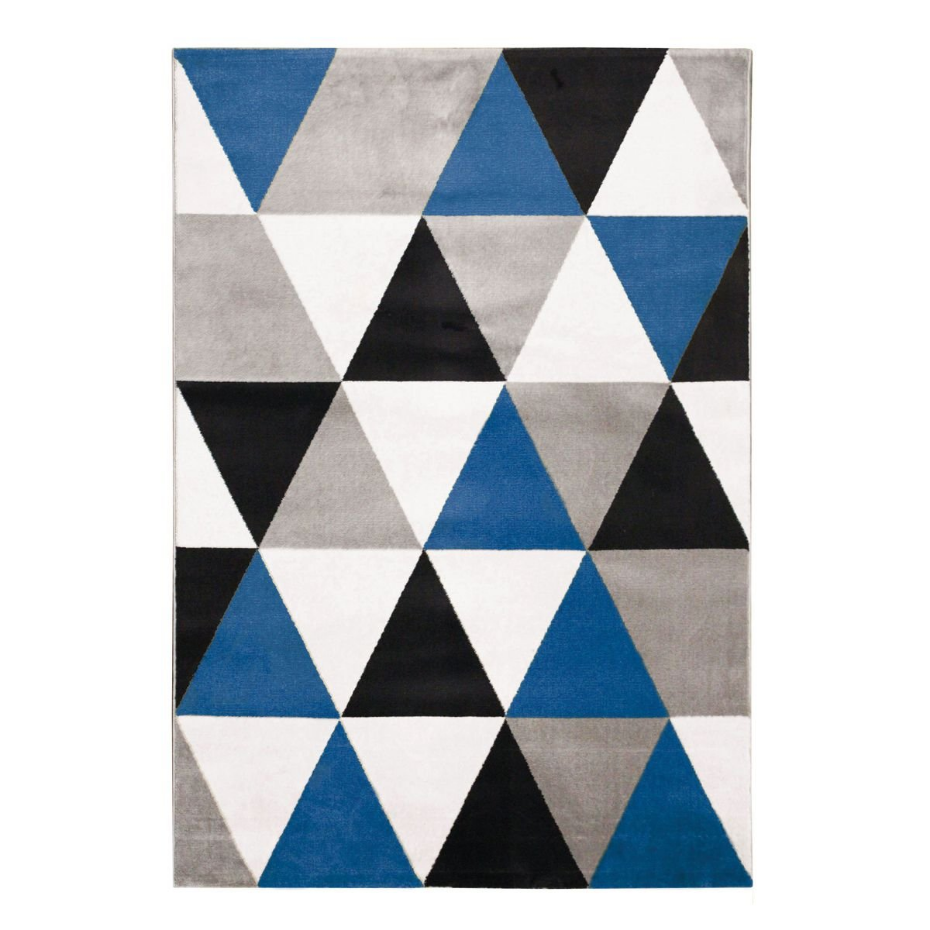 Tapis salon toucher laineux motif triangles  GEO SCANDI