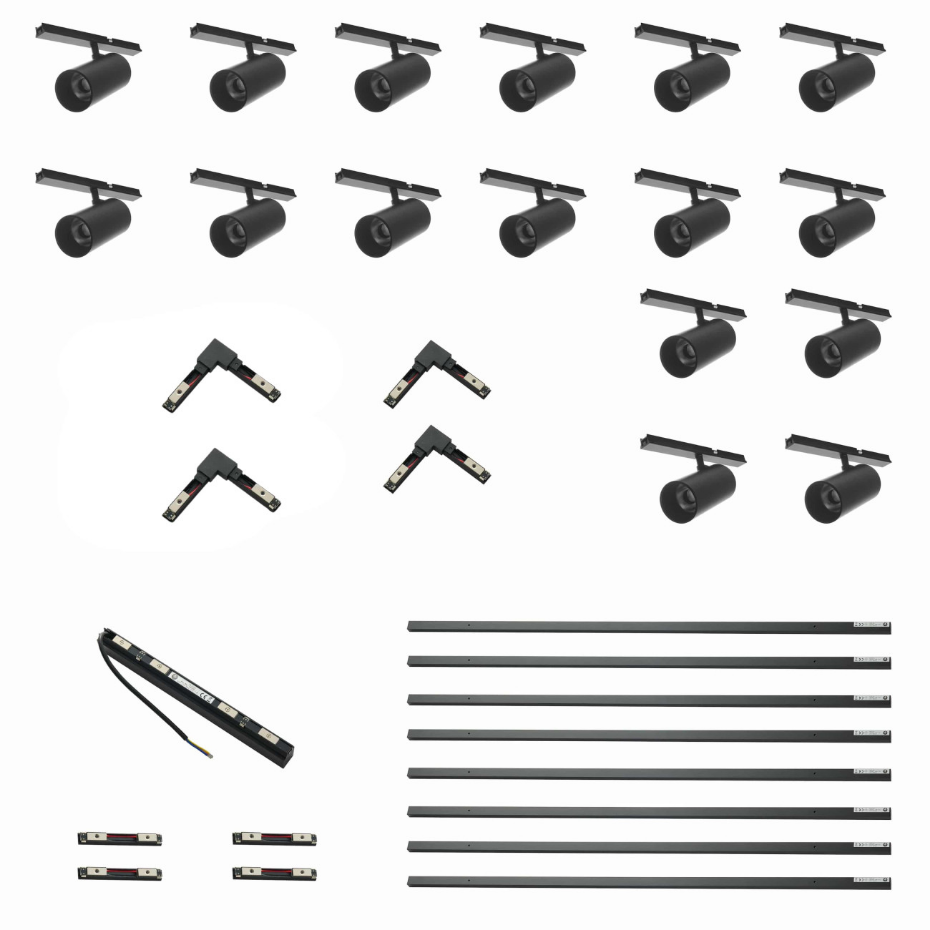 Pack rail magnétique 16 spots - LYNE