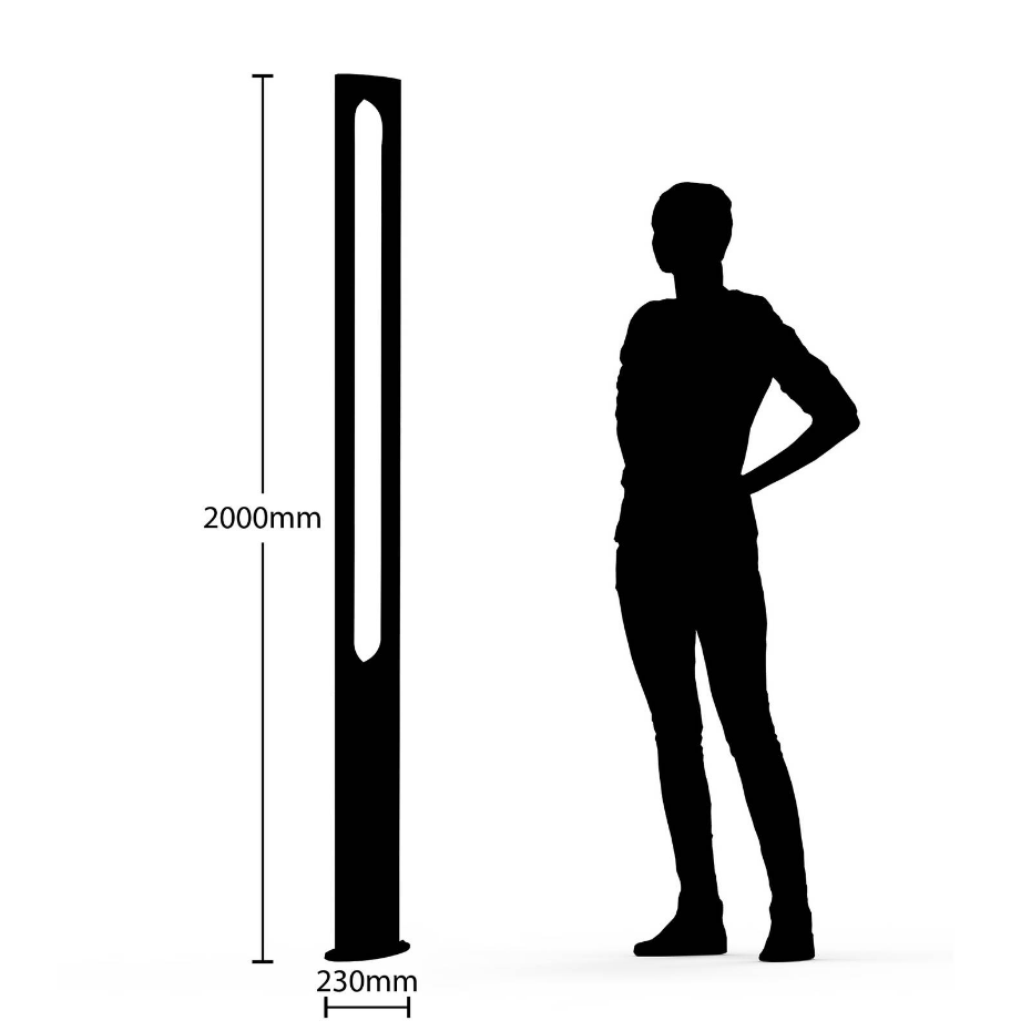 Lampadaire extérieur en aluminium moderneLED