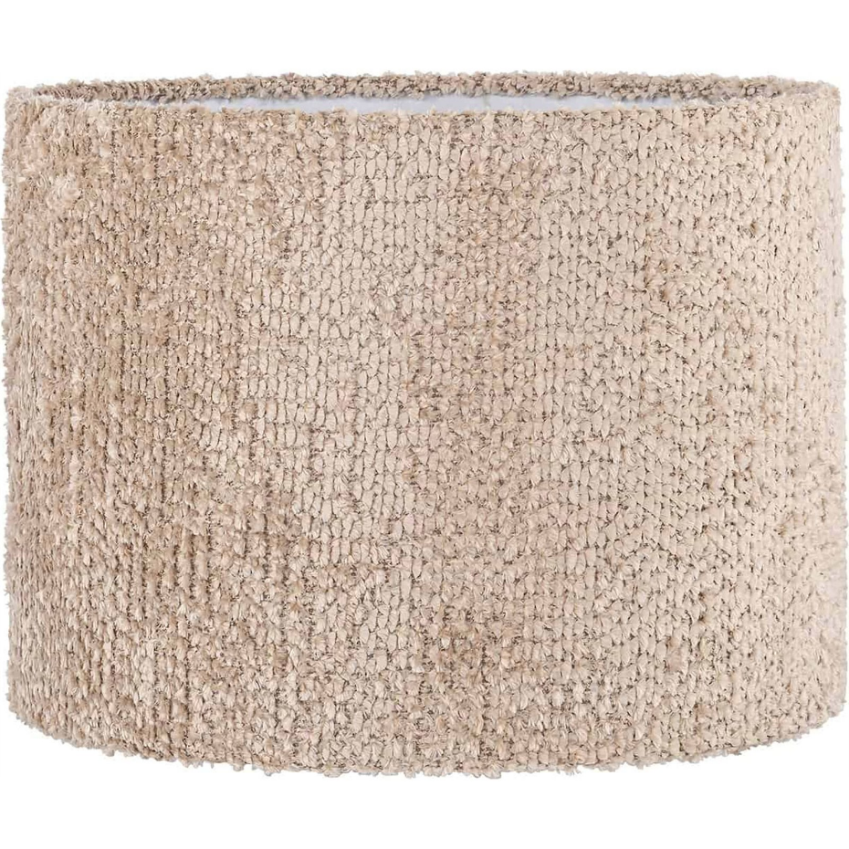 Abat jour rond en polyester effet texturé intérieur