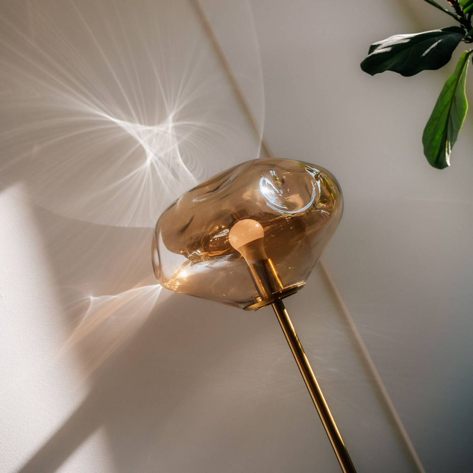 Lampadaire en verre design, Lelia