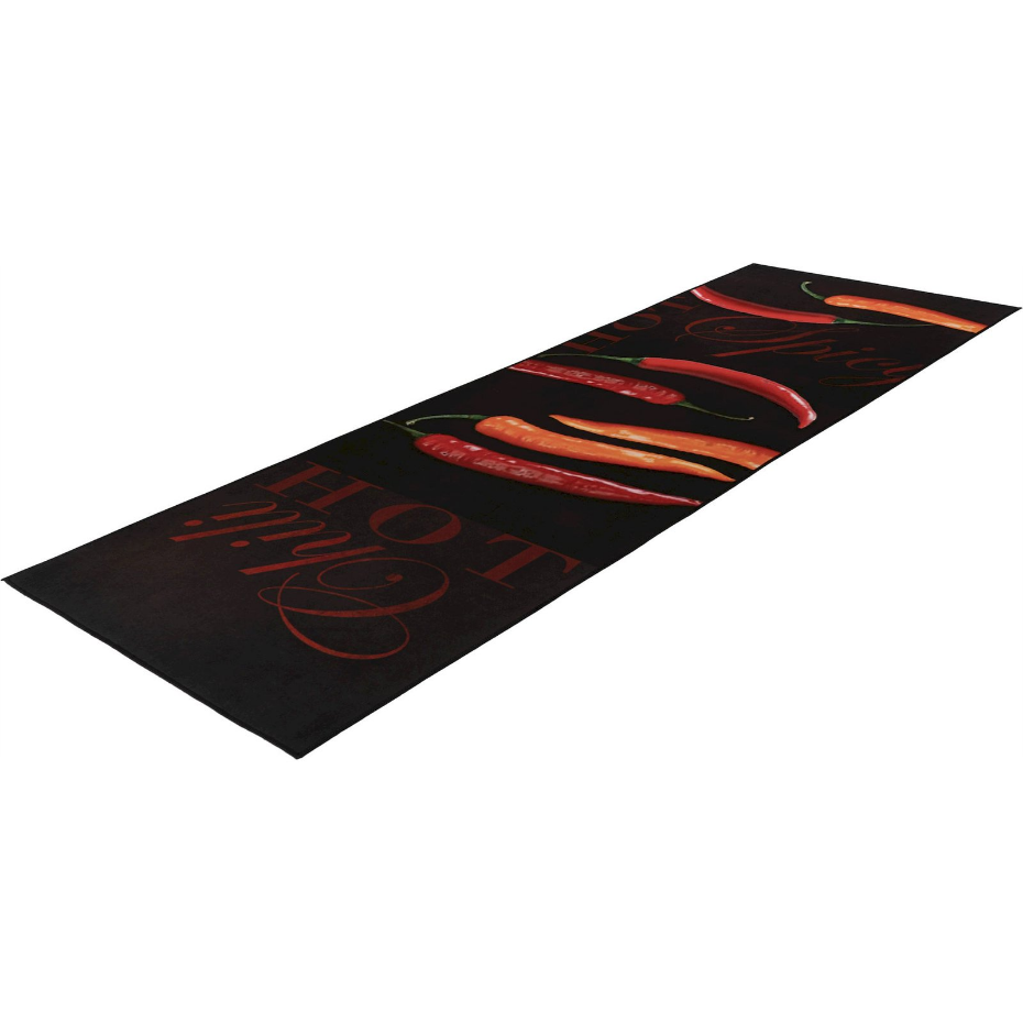 Tapis rectangulaire en polyester motif piments