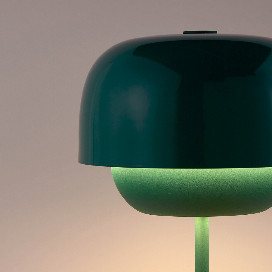 Lampe en métal fer coloré, Kinoko