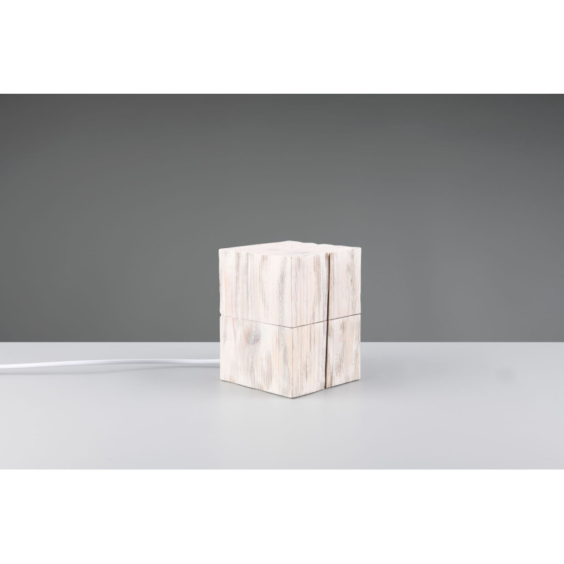 Lampe design en bois vintage, TRESOR