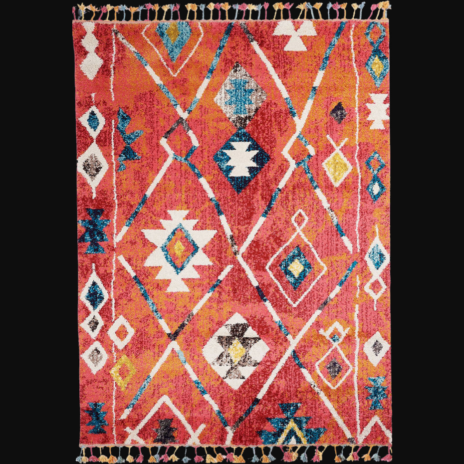 Tapis berbère tissé motifs tribaux LYN5 OURIKA B