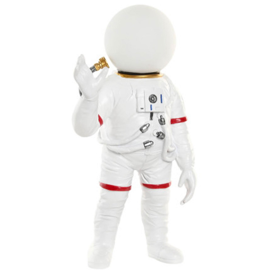 Lampe à poser enfant résine astronaute blanc 20x13x36,5cm