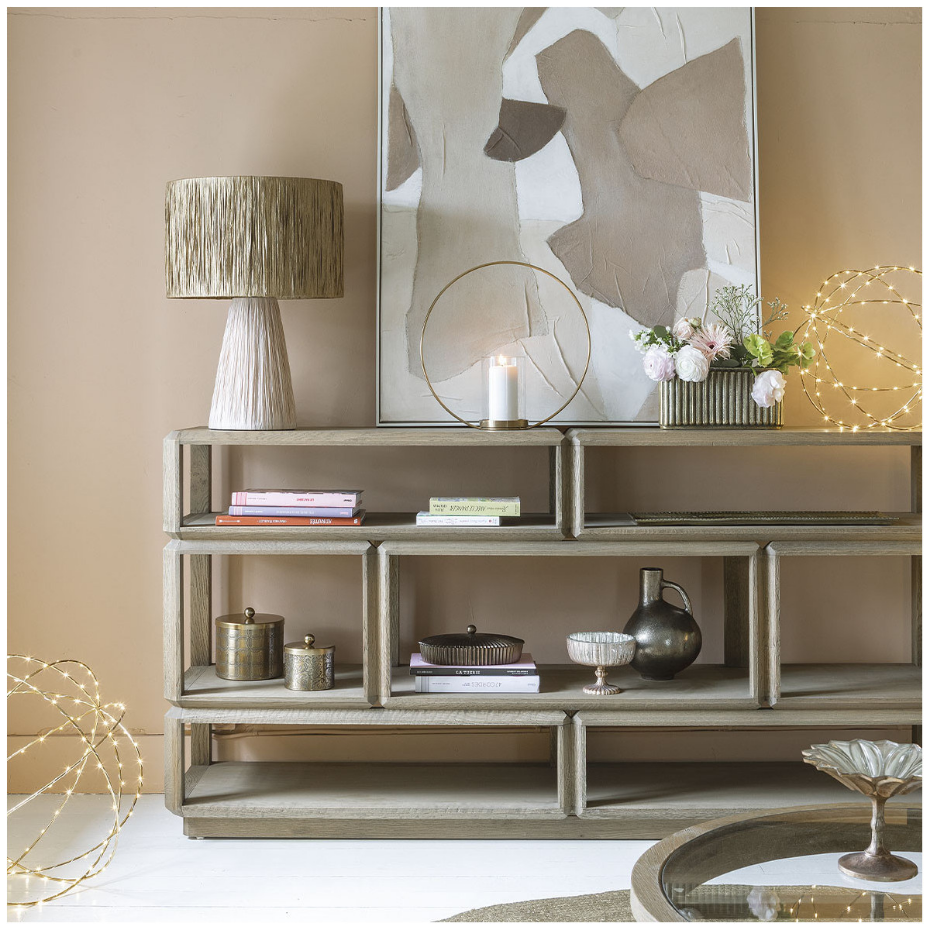 Lampe en raphia