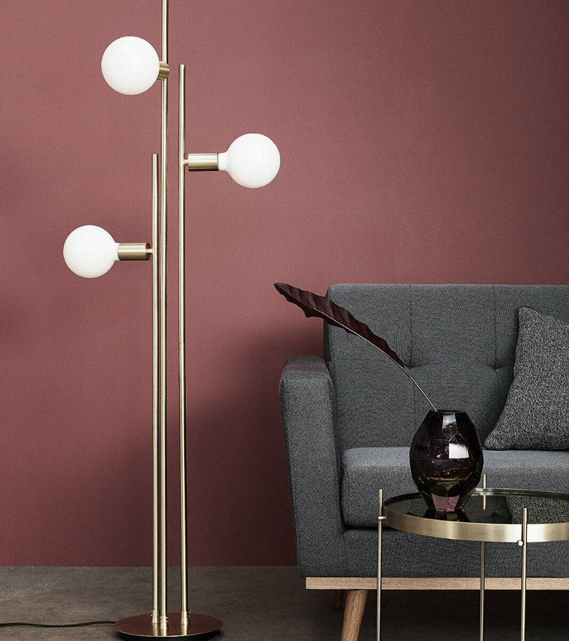 Lampe sur pied en verre et fer BALANCE