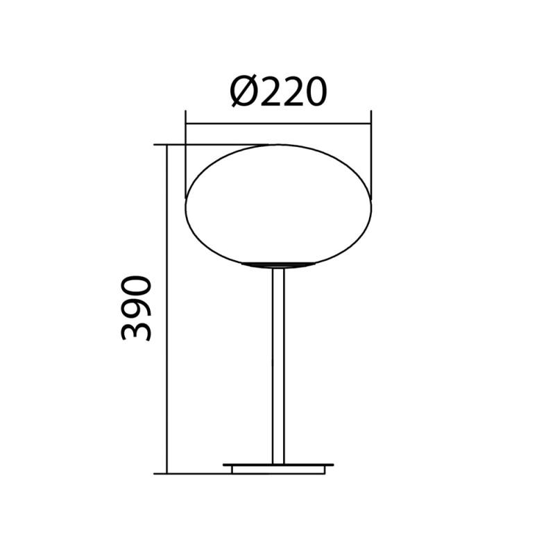 Lampe à poser Press laiton mat et globe verre blanc