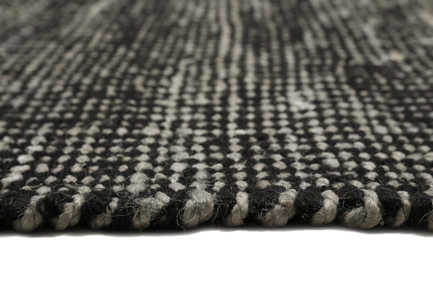 Tapis jute et laine tissé main ,  GOBI