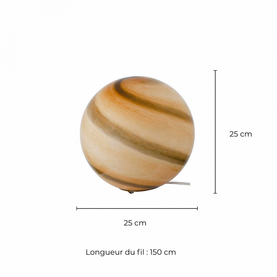 Lampe à poser en verre & métal, ASTROLIS GM