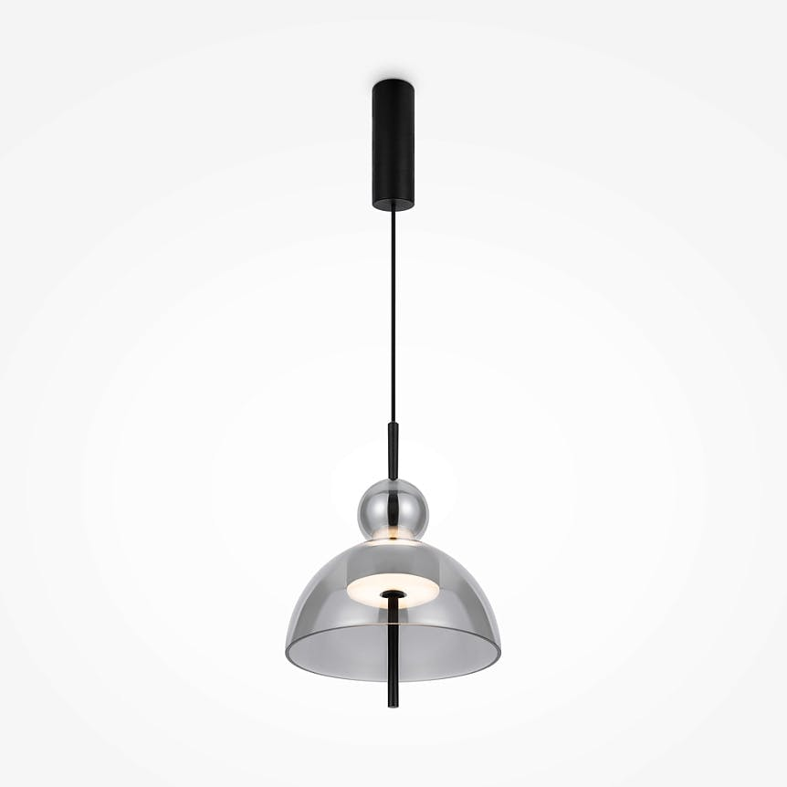 Suspension LED moderne 1 abat-jour en verre NORA