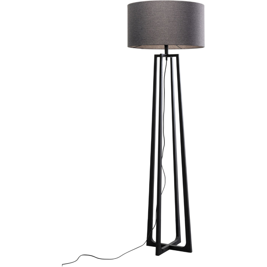 Lampadaire en acier, soie et lin, TIMON