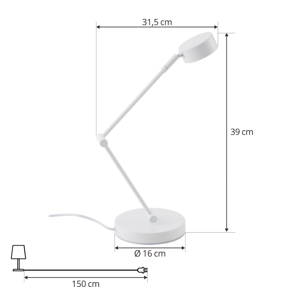 Lampe à poser en métal moderne, Jyla