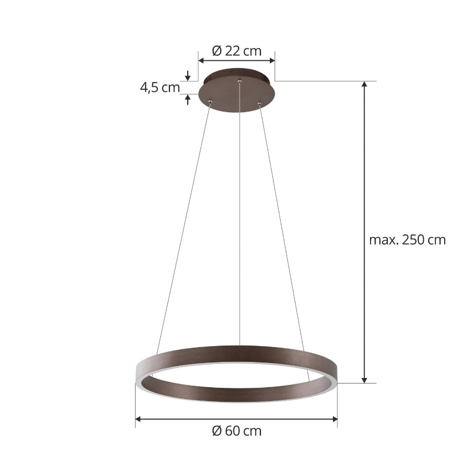 Suspension connectée en aluminium moderneLED