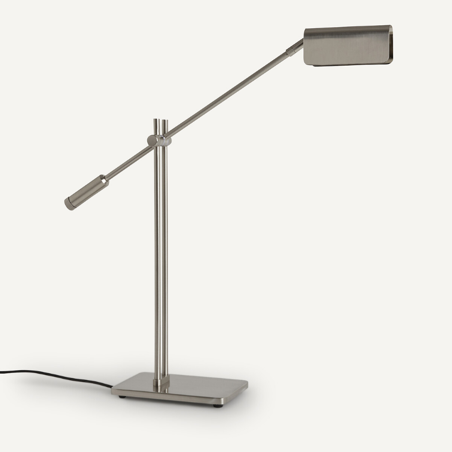 Lampe à poser articulée, nickel satiné, Phili