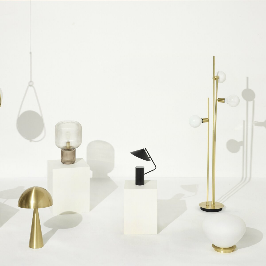 Lampe de table en fer et verre BEAN