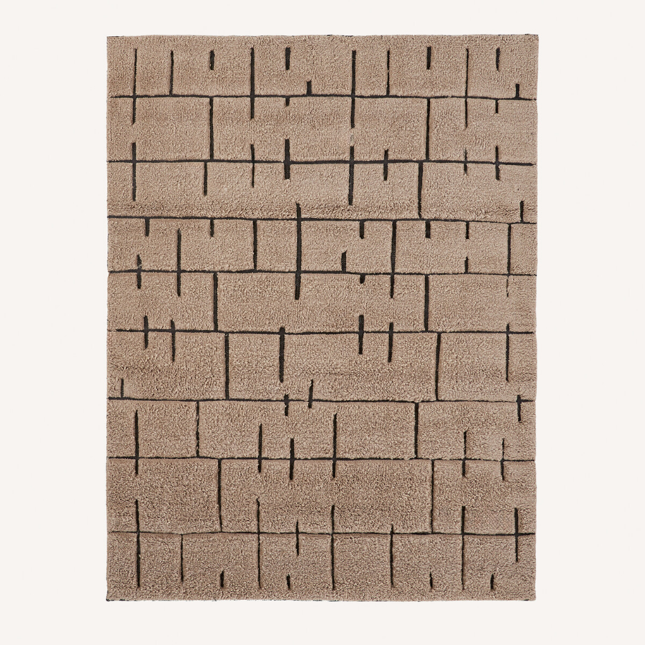 Tapis noué main, 93 % laine, Tézé