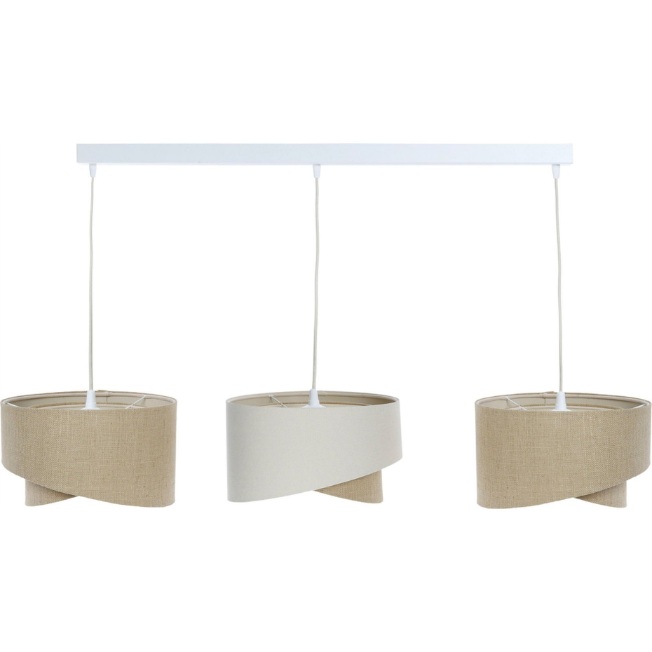 Suspension rectangulaire en jute et lin Boho