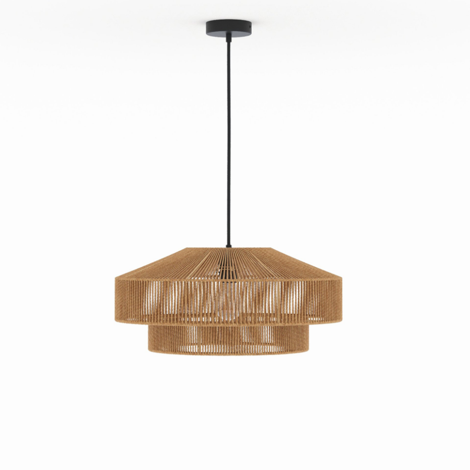 Suspension ronde en papier de corde 60 cm - CLAIRIA