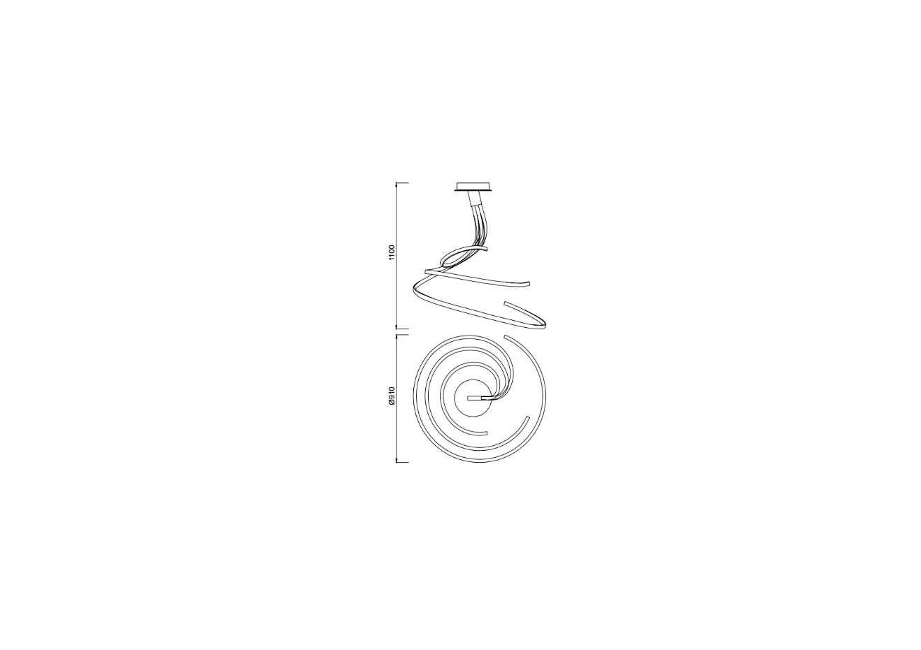 Suspension en métal design, D.91 , NUR