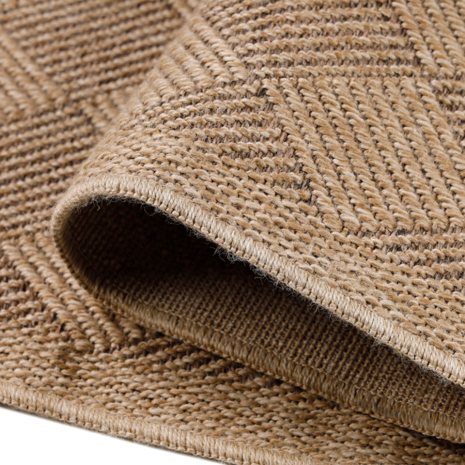 Tapis intérieur extérieur aspect jute chevron DHAKA