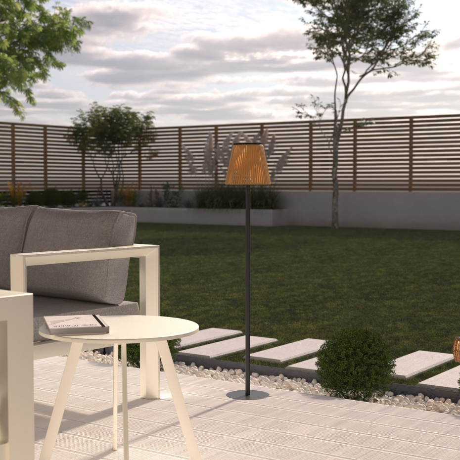 Lampadaire d'extérieur solaire USB KESSY