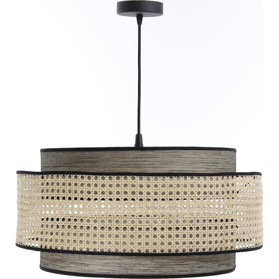 Suspension en rotin et tissu Doblo