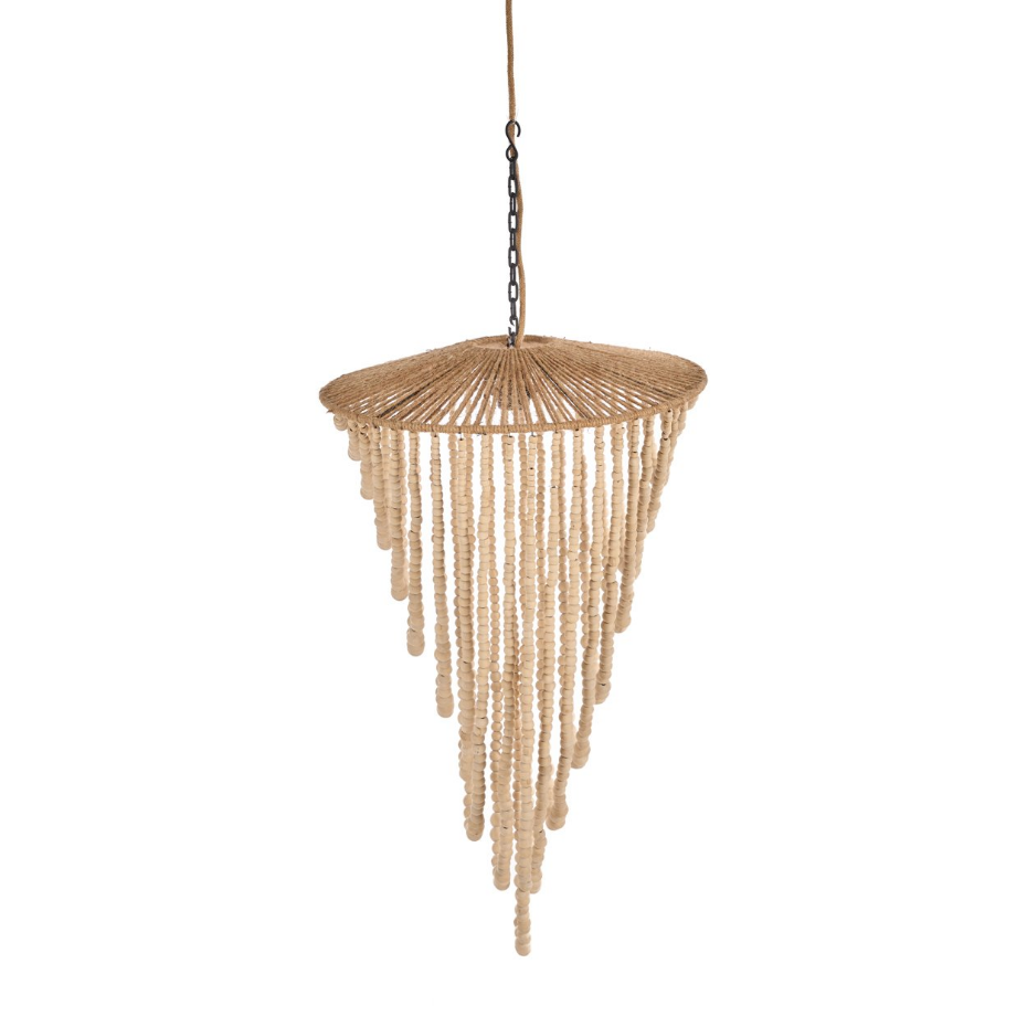 Suspension en bois et fer WOODEN BEAD