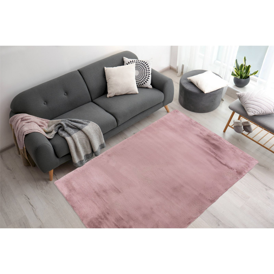 Tapis shaggy en polyester rectangulaire