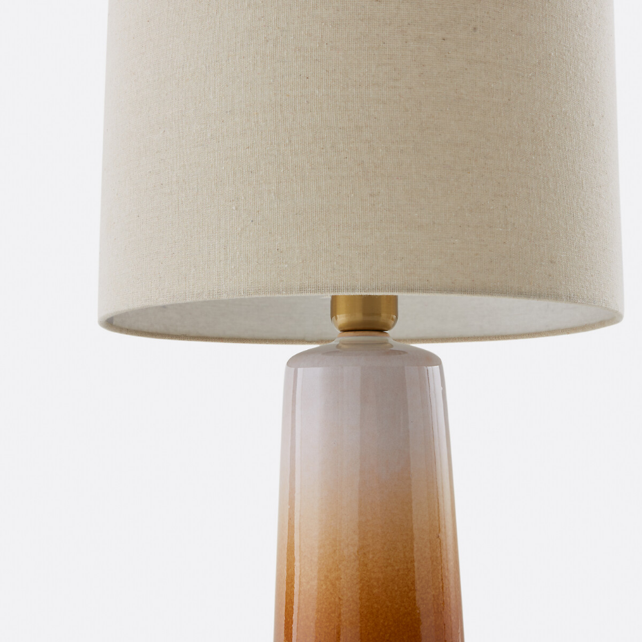 Lampe à poser céramique et lin hauteur 47 cm, Grezza