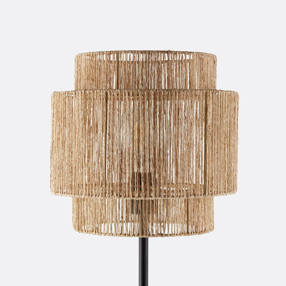 Lampadaire en métal fer et chanvre, Yaku