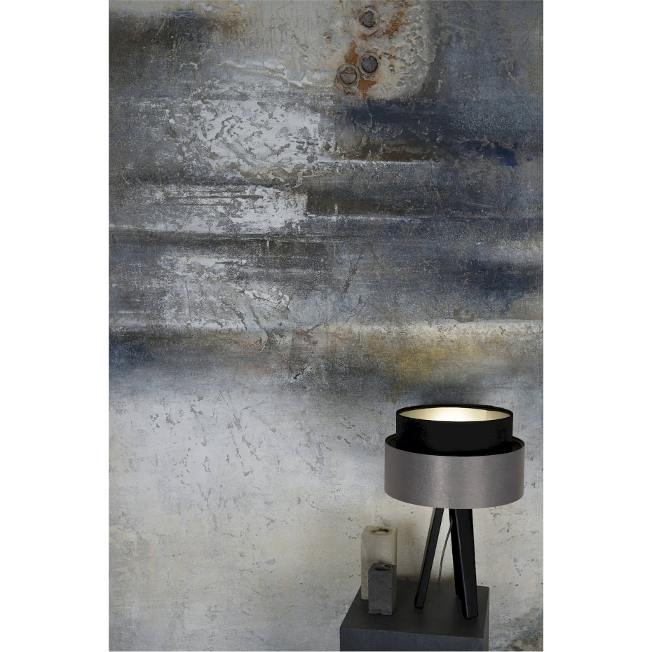 Lampe à poser en tissu rond Duo ellegant