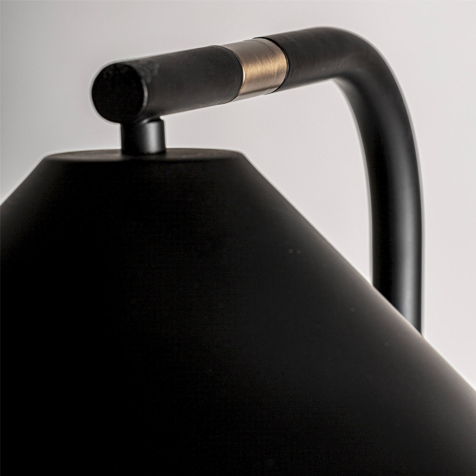 Lampe de bureau en fer  et corde finition vieilli