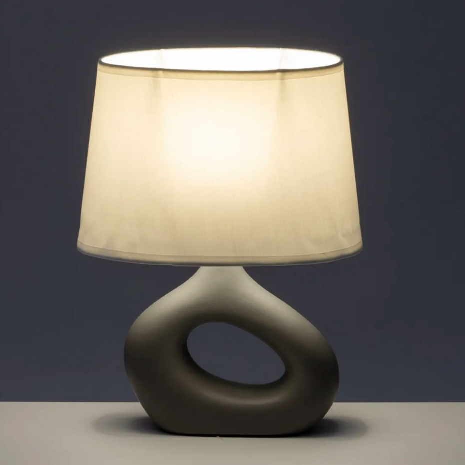Lampe à poser céramique grise 23x13x30cm