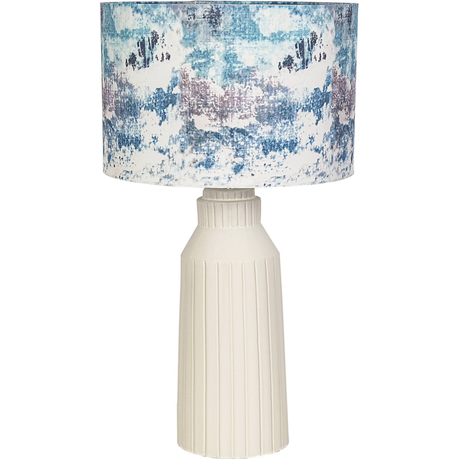 Lampe de salon en céramique avec abat-jour rond
