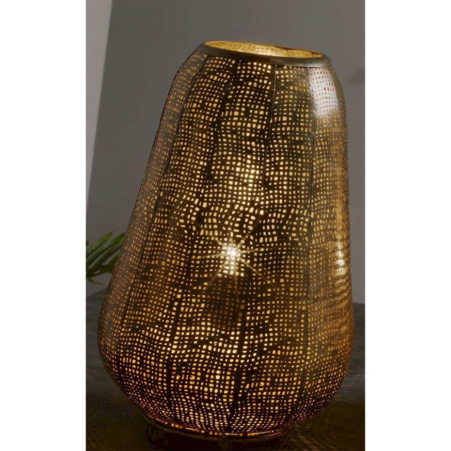 Lampe de table en métal effet doré organique