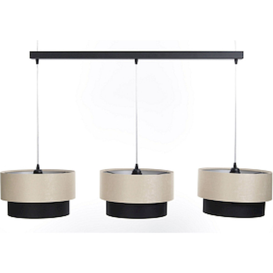 Suspension rectangulaire en PVC LED E27 Duo ellegant