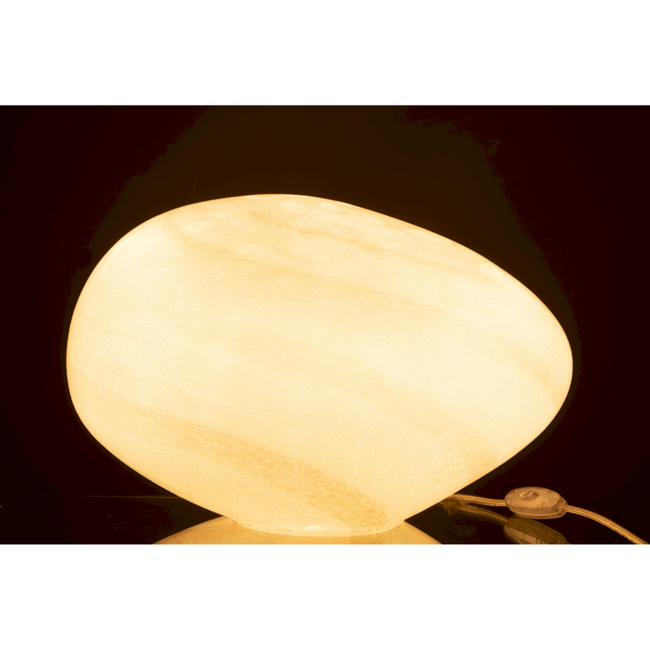 Lampe de salon ovale en verre