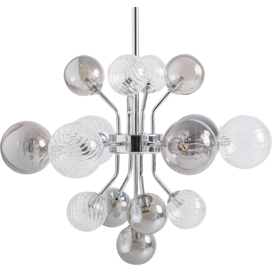 Lustre art déco en cristal fumé