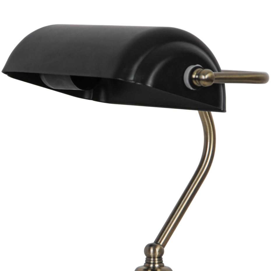 Lampe de bureau en verre et métal, ANITA