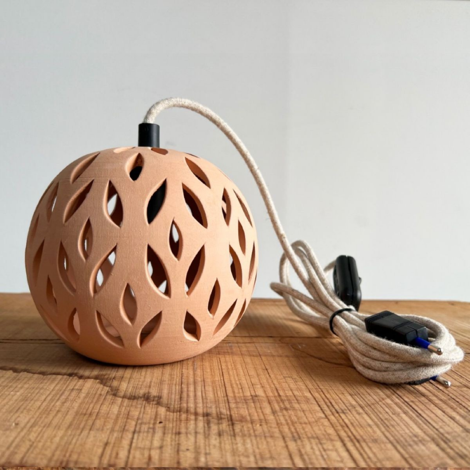 Lampe en terre cuite naturelle, KURO